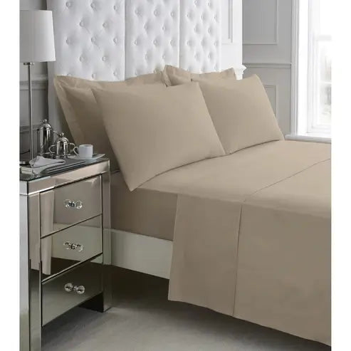 200tc egyptian cotton fitted sheet mocha