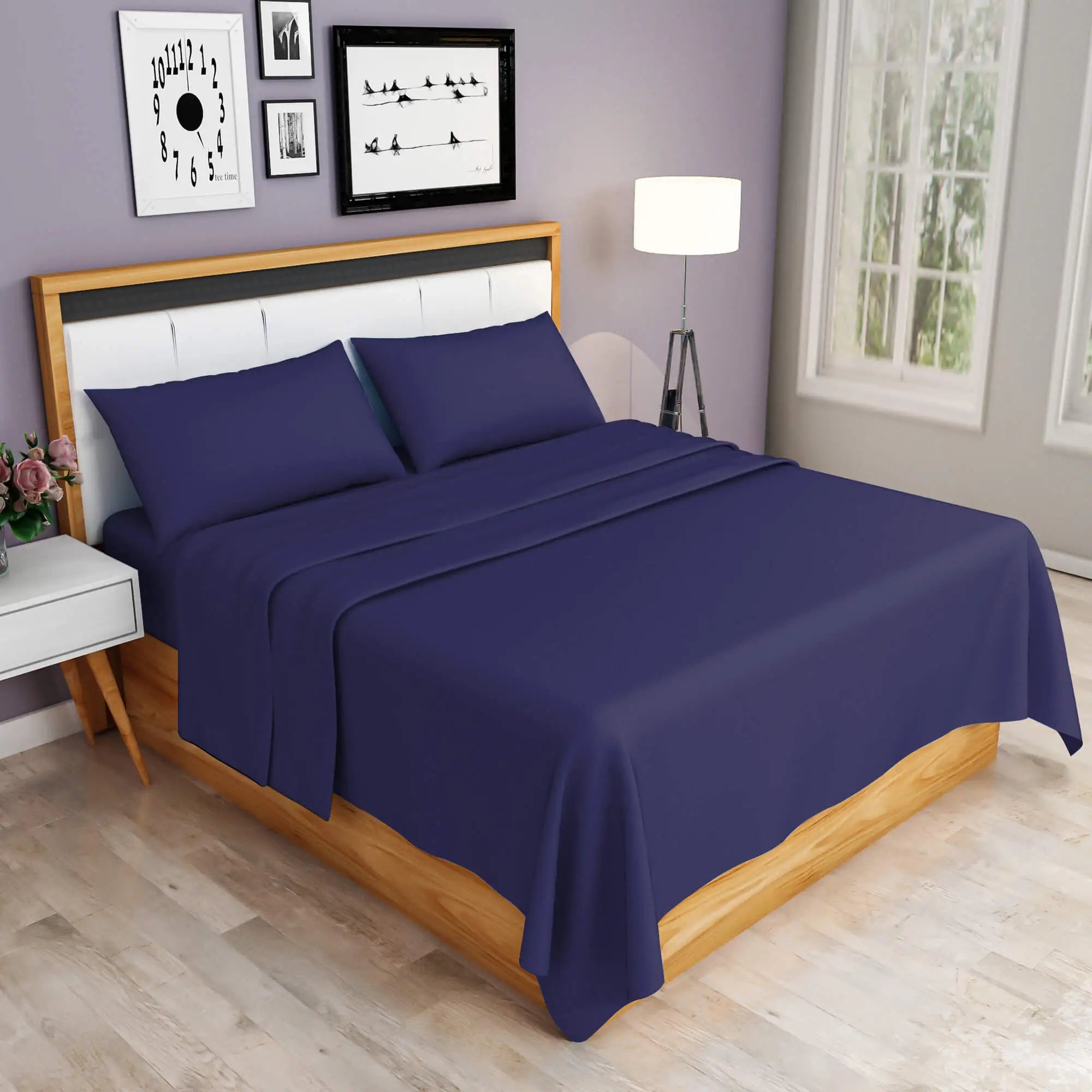 easy iron PC sheets set navy