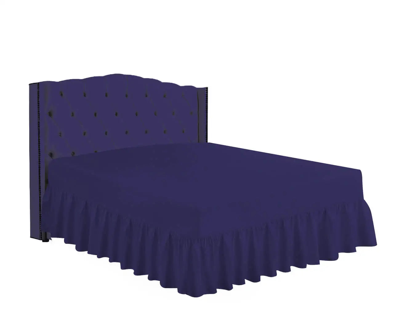 easy iron pc valance sheets navy blue
