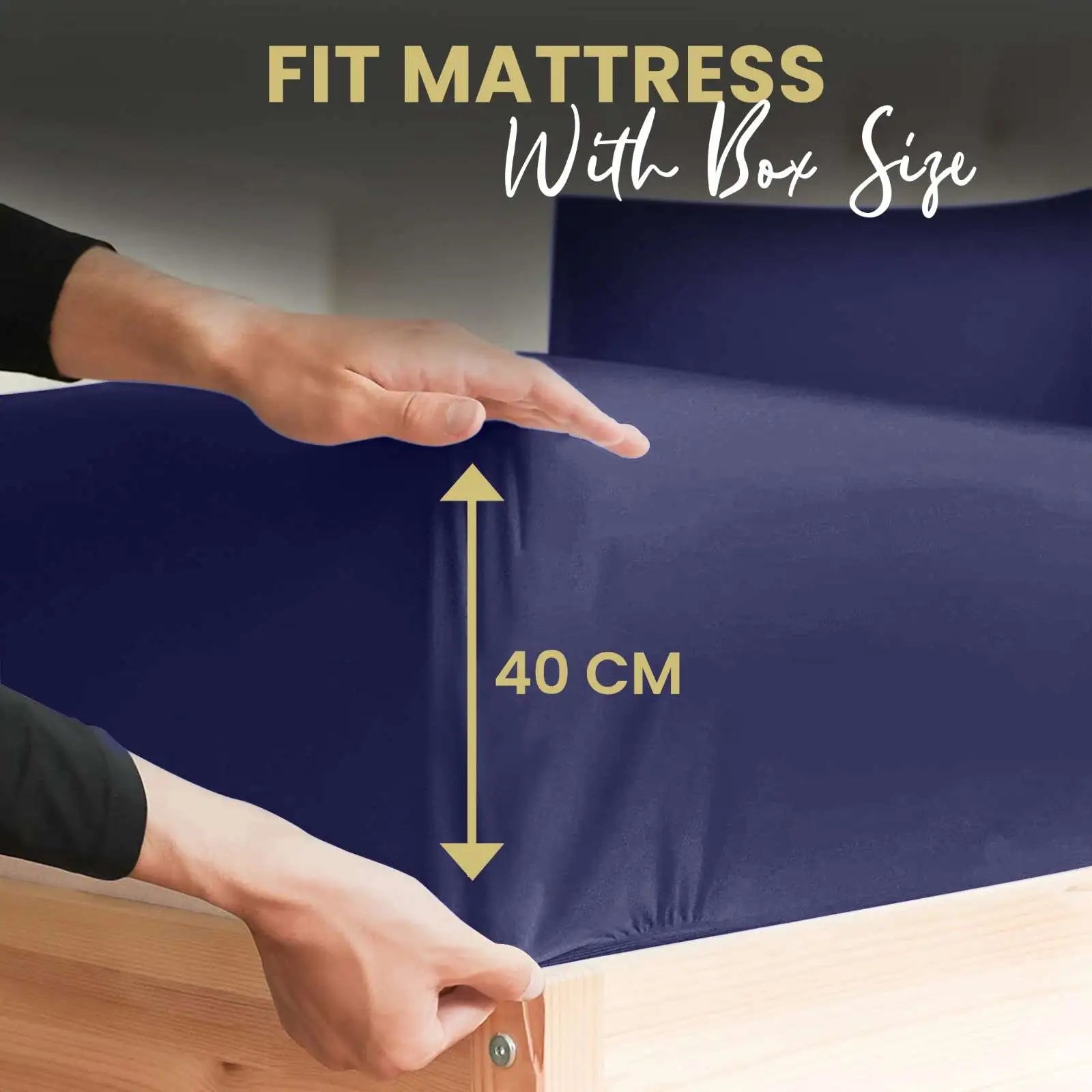 Pc deep pocket fitted sheets navy