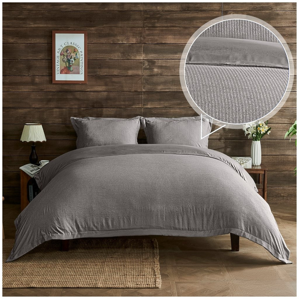 Newry Seersucker Duvet Cover Set | 5 Colours