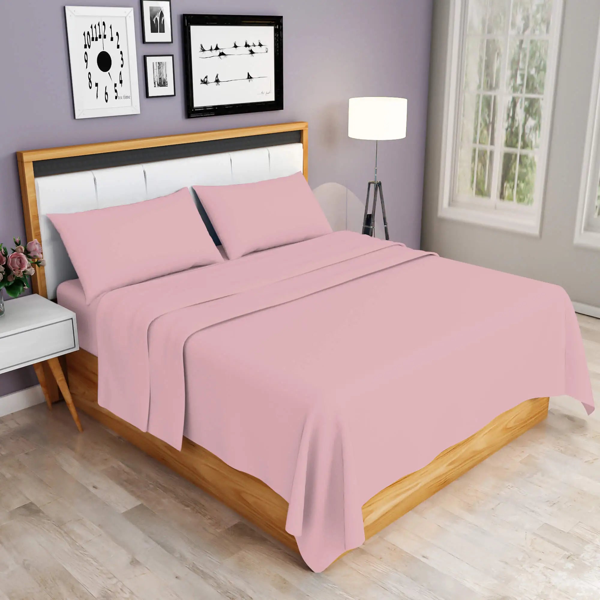 easy iron PC sheets set pink
