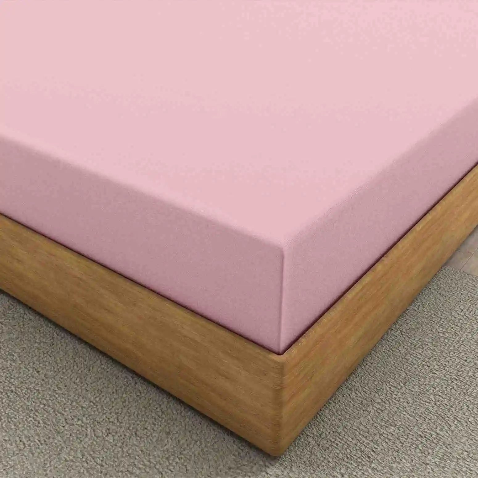 easy iron PC fitted sheet pink
