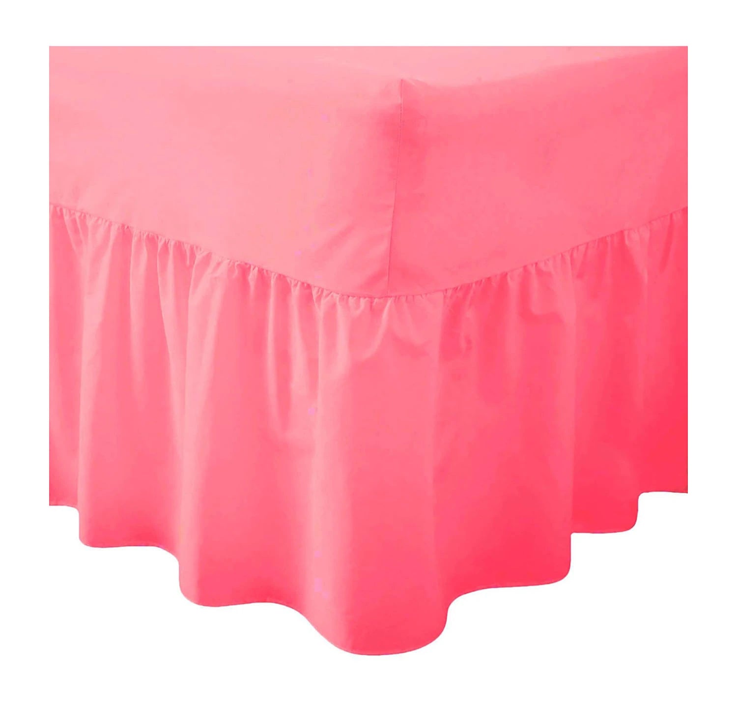 easy care valance sheets pink
