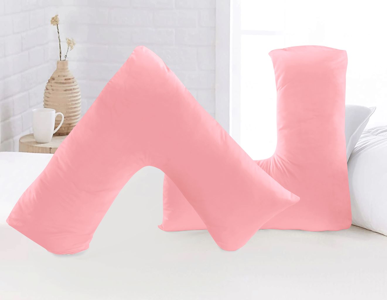Brushed Microfibre V Shaped Pillow Cases | Pack of 2