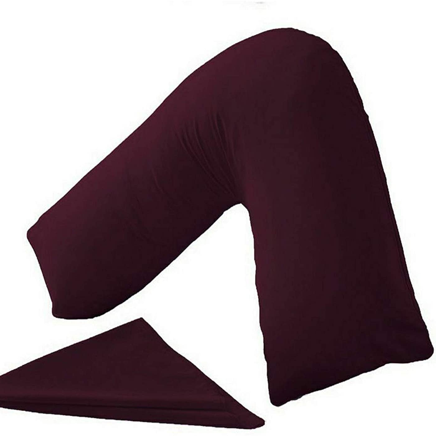 PC v shaped pillowcase plum