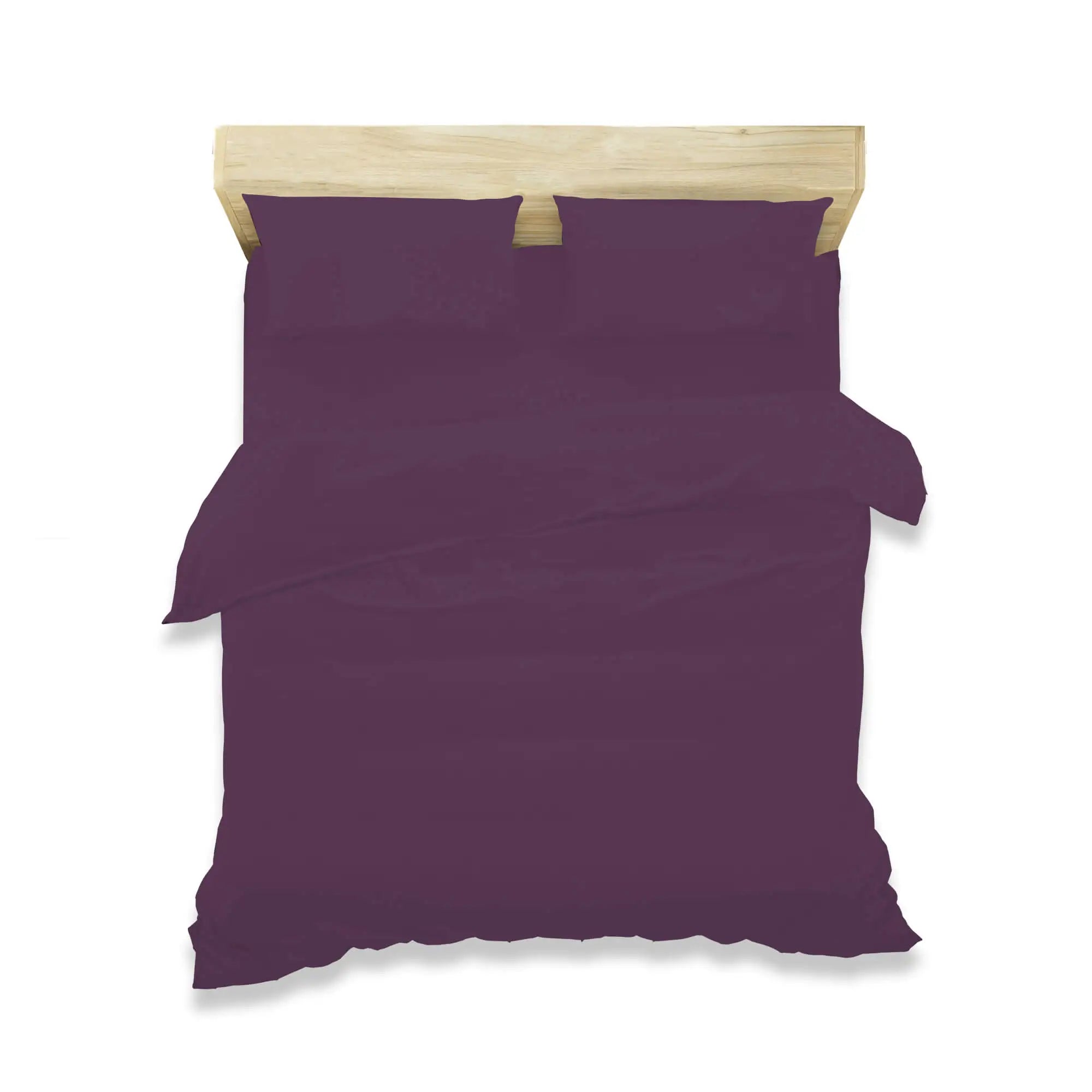 duvet cover set polycotton plum