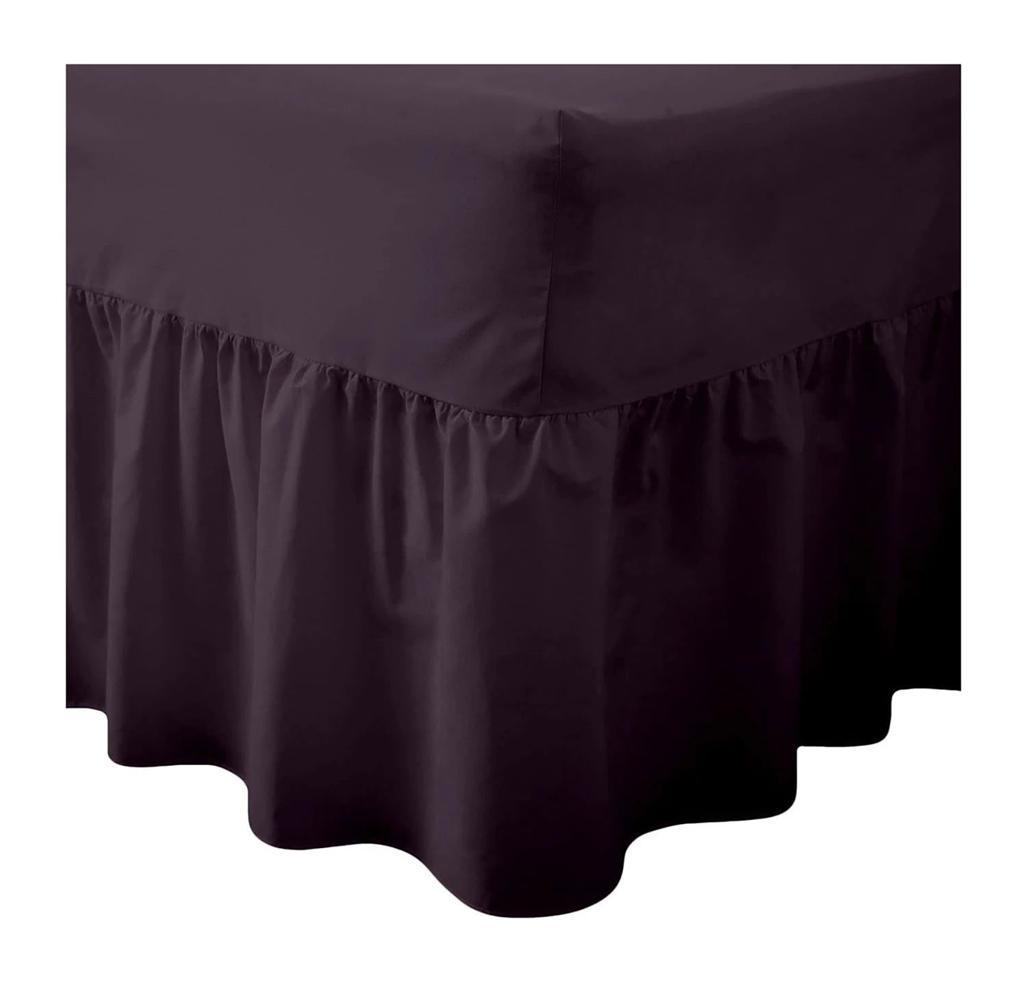 easy care valance sheets plum