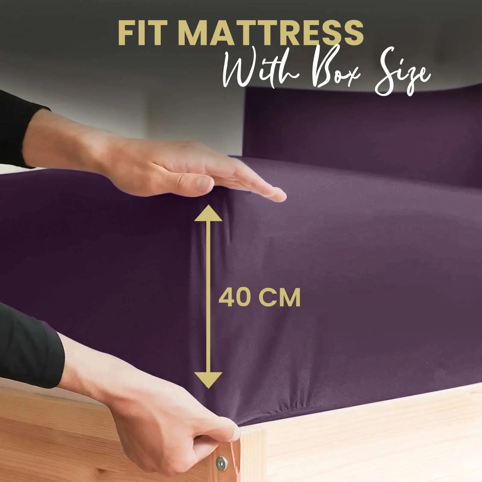 Pc deep pocket fitted sheets plum