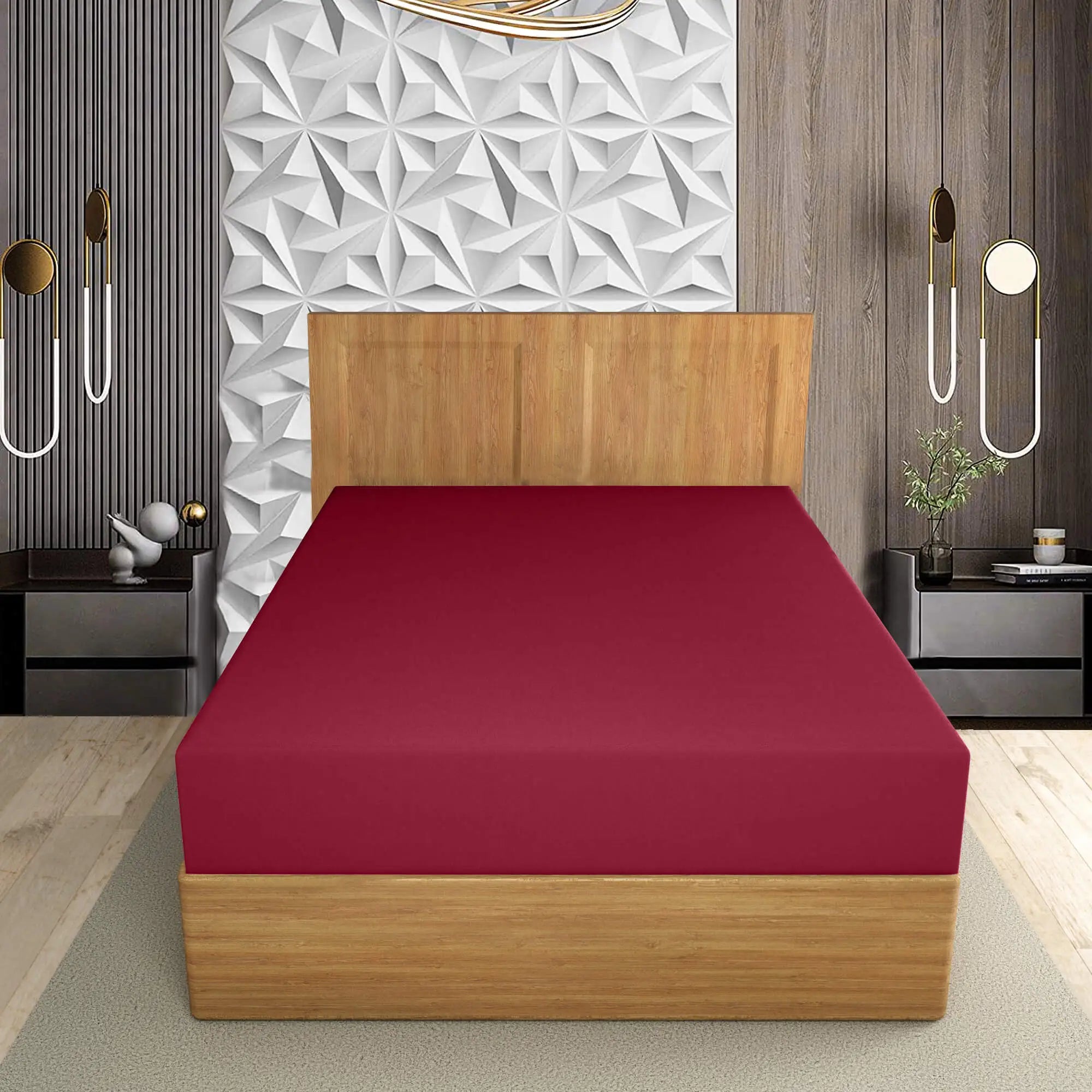 easy care PC extra deep fitted sheet red