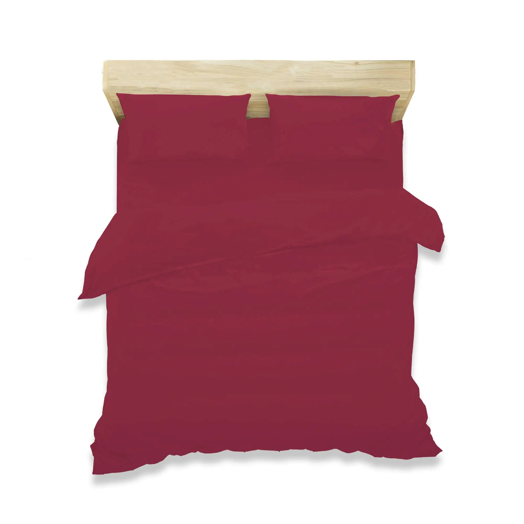 duvet cover set polycotton red