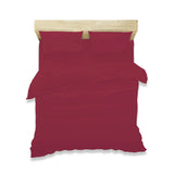 duvet cover set polycotton red