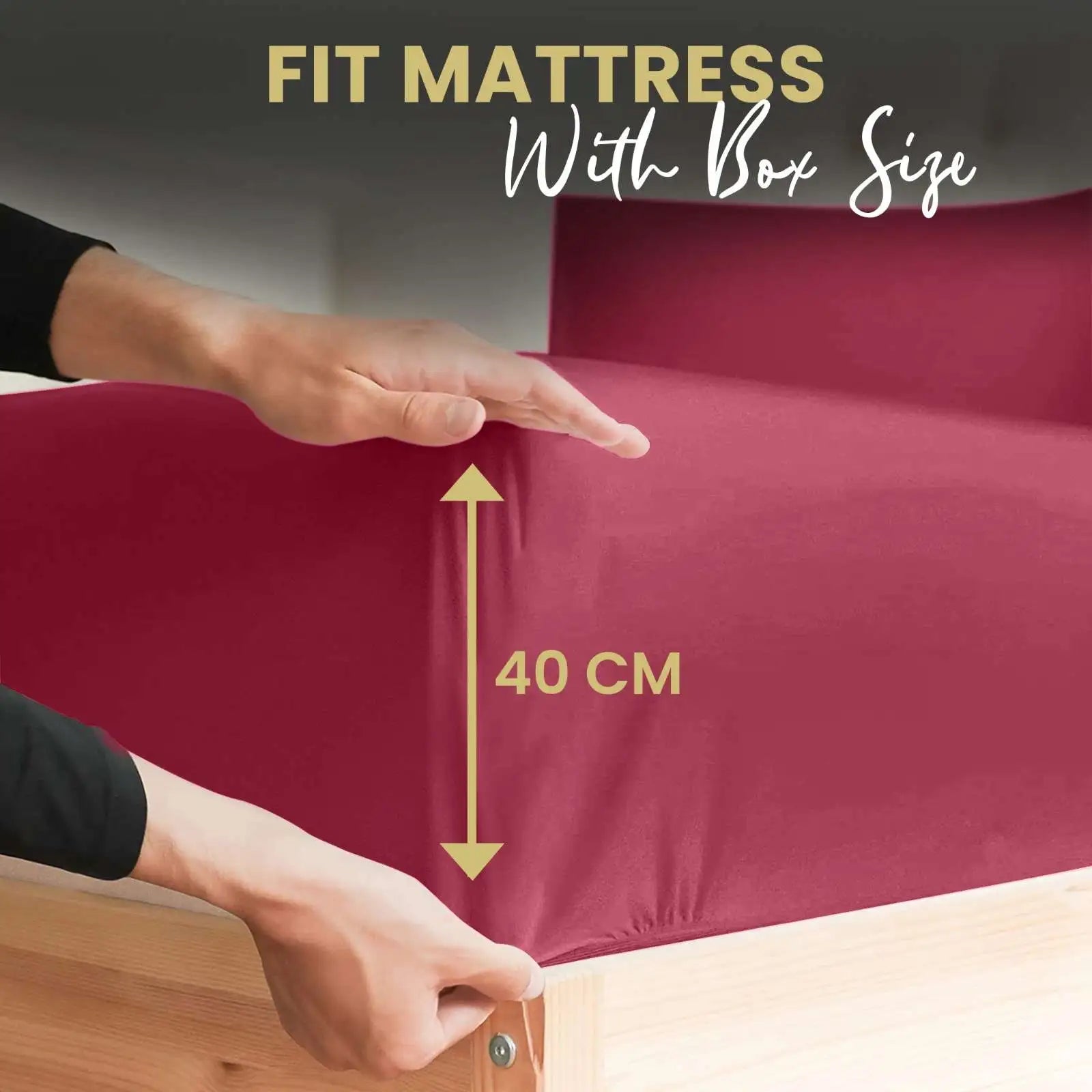 Pc deep pocket fitted sheets red