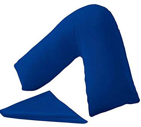 PC v shaped pillowcase royal blue