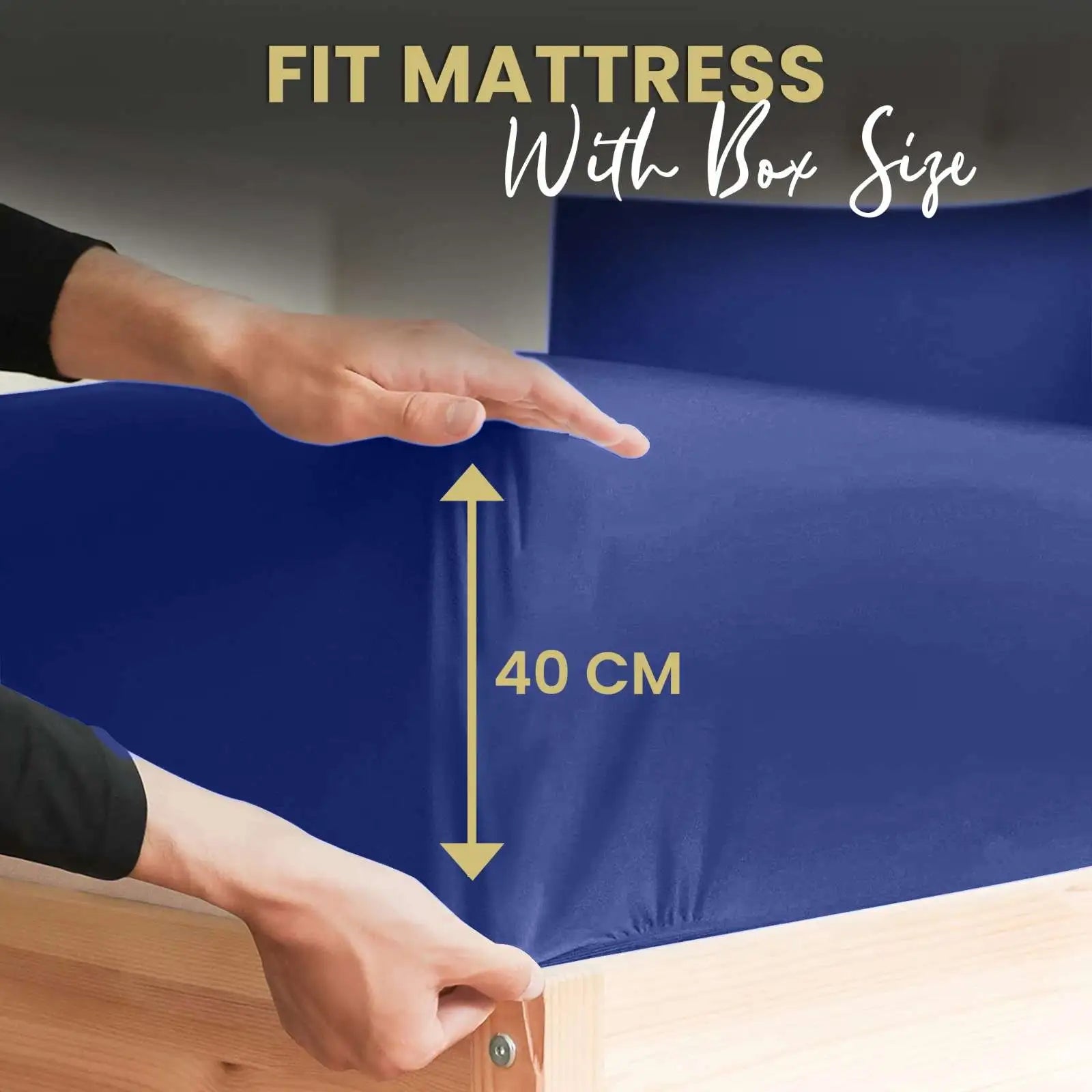 Pc deep pocket fitted sheets royal blue