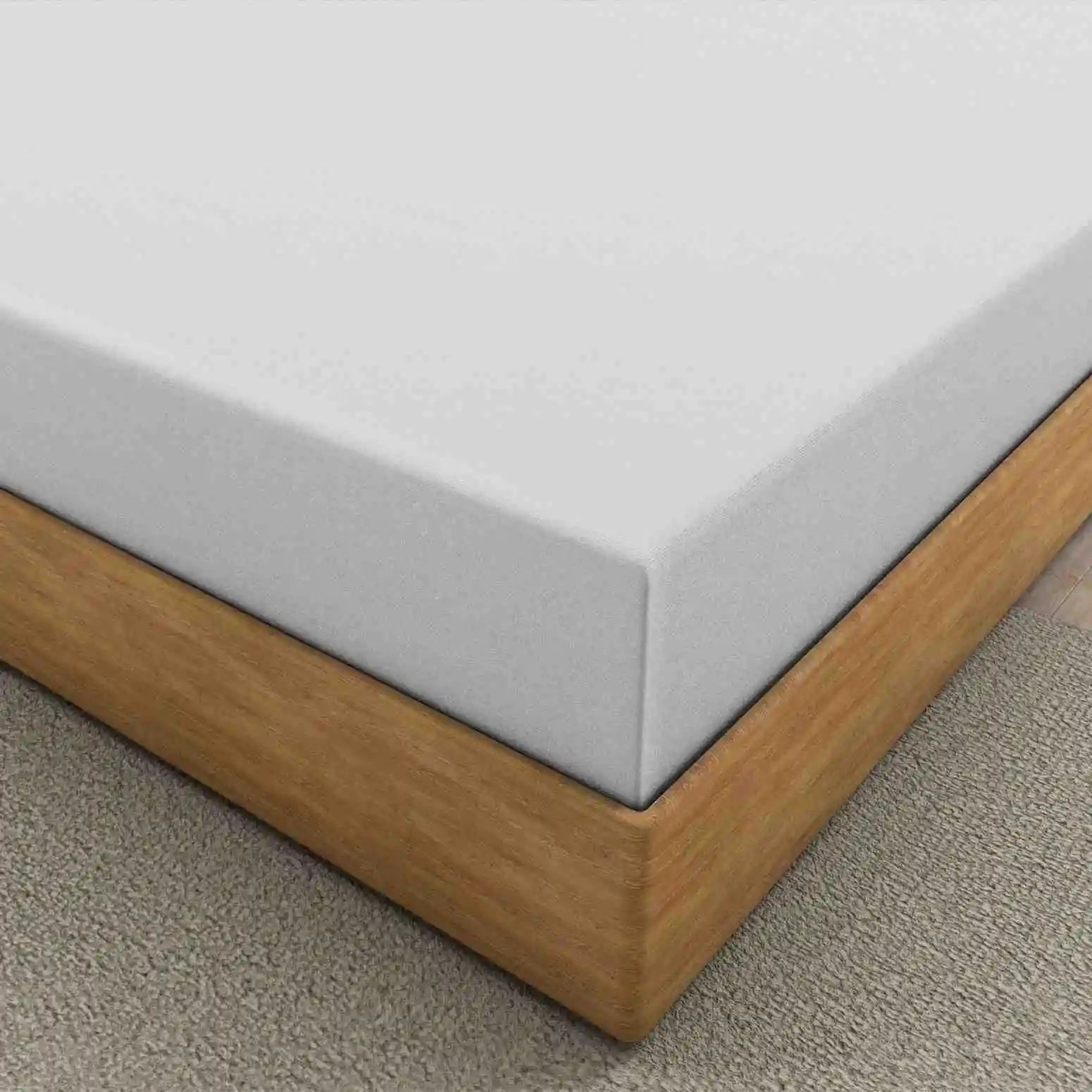 easy iron PC fitted sheet silver