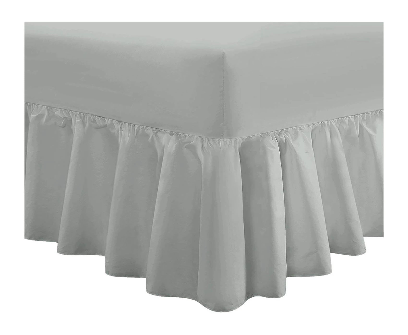 easy care valance sheets silver