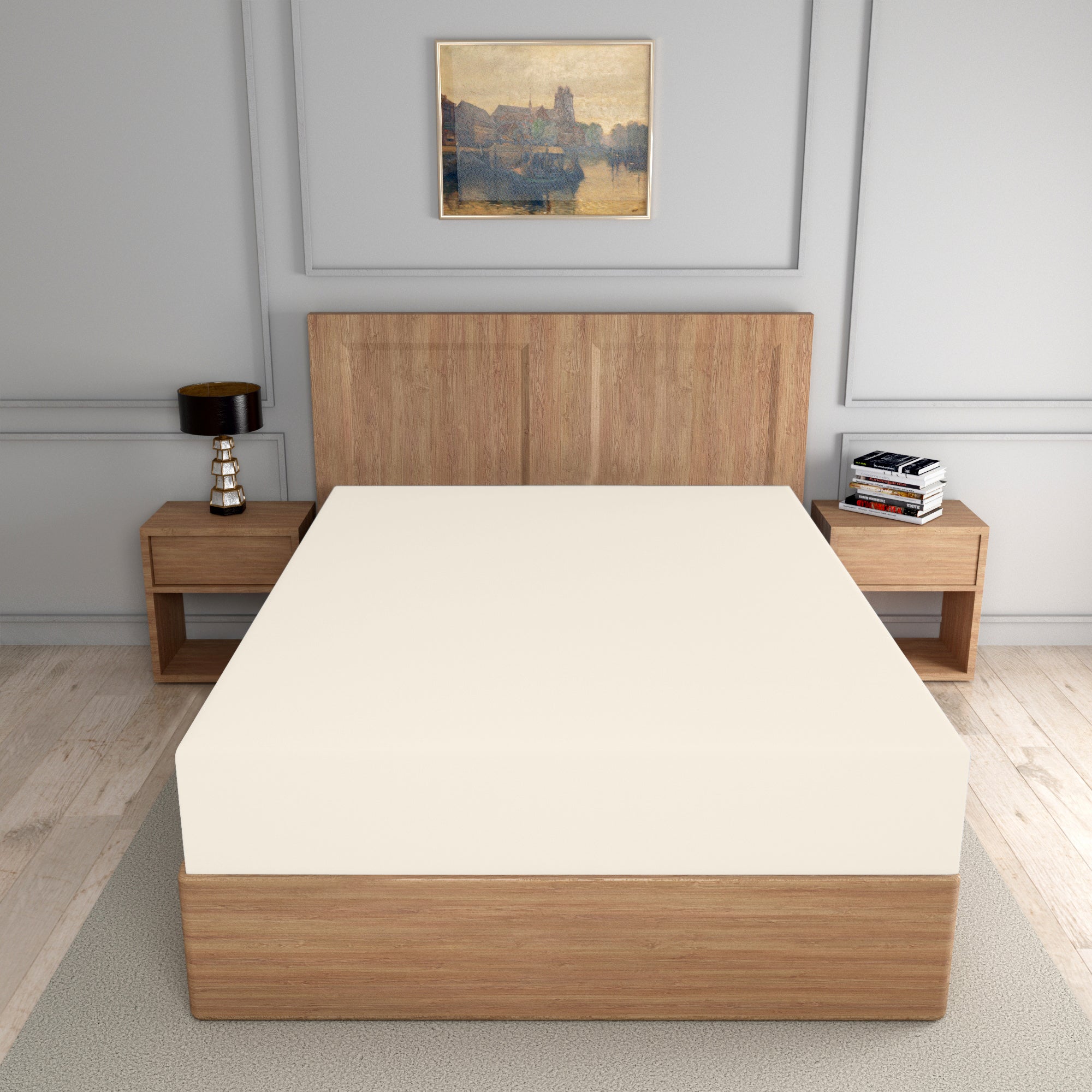 easy care PC fitted sheet cream