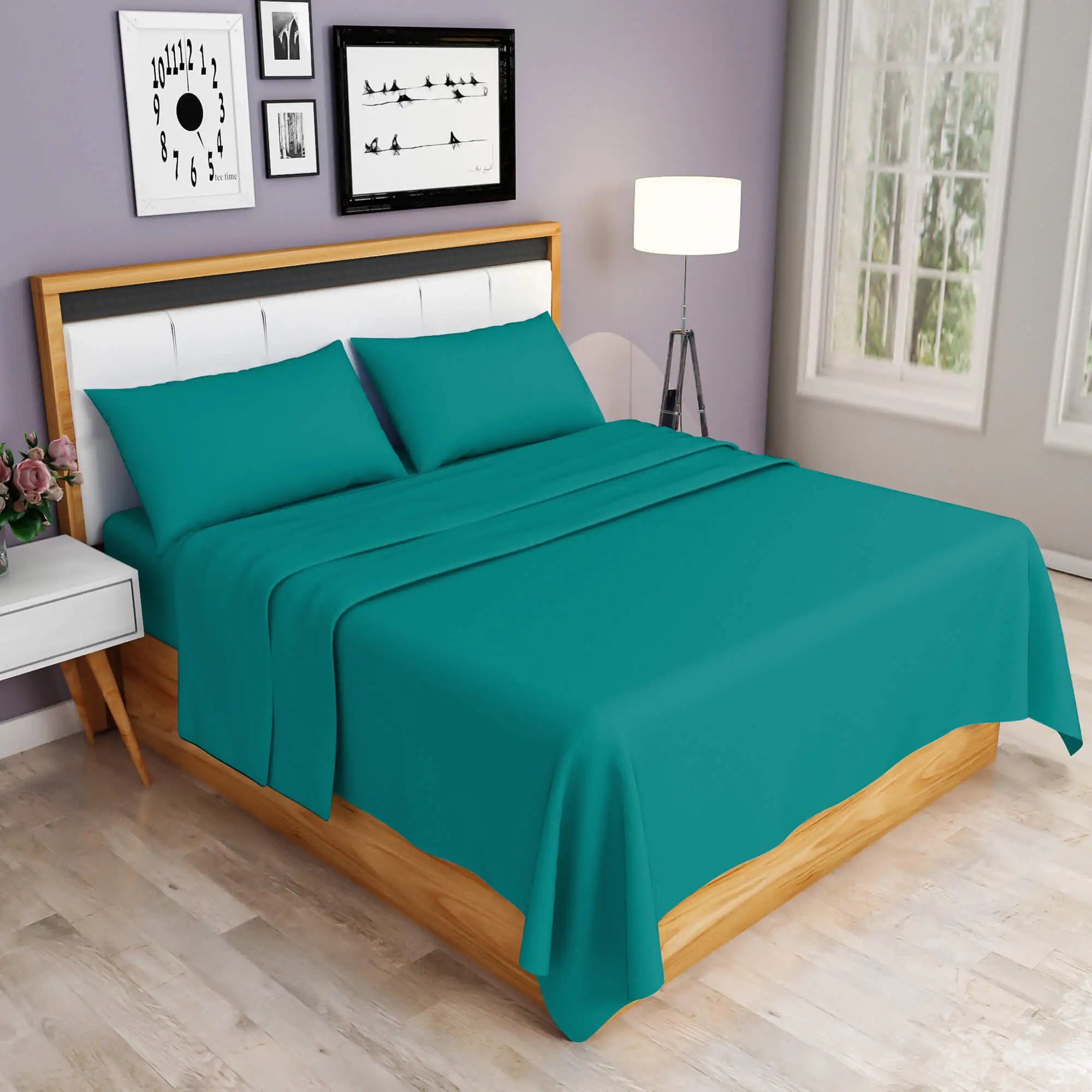 easy iron PC sheets set teal