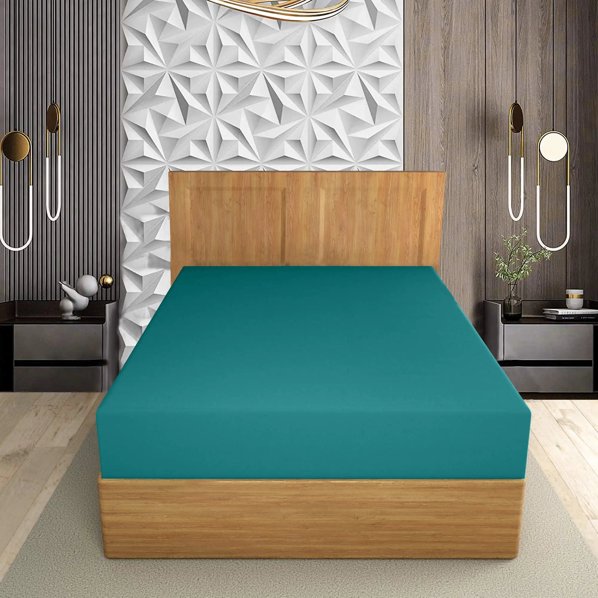 easy care PC extra deep fitted sheet teal