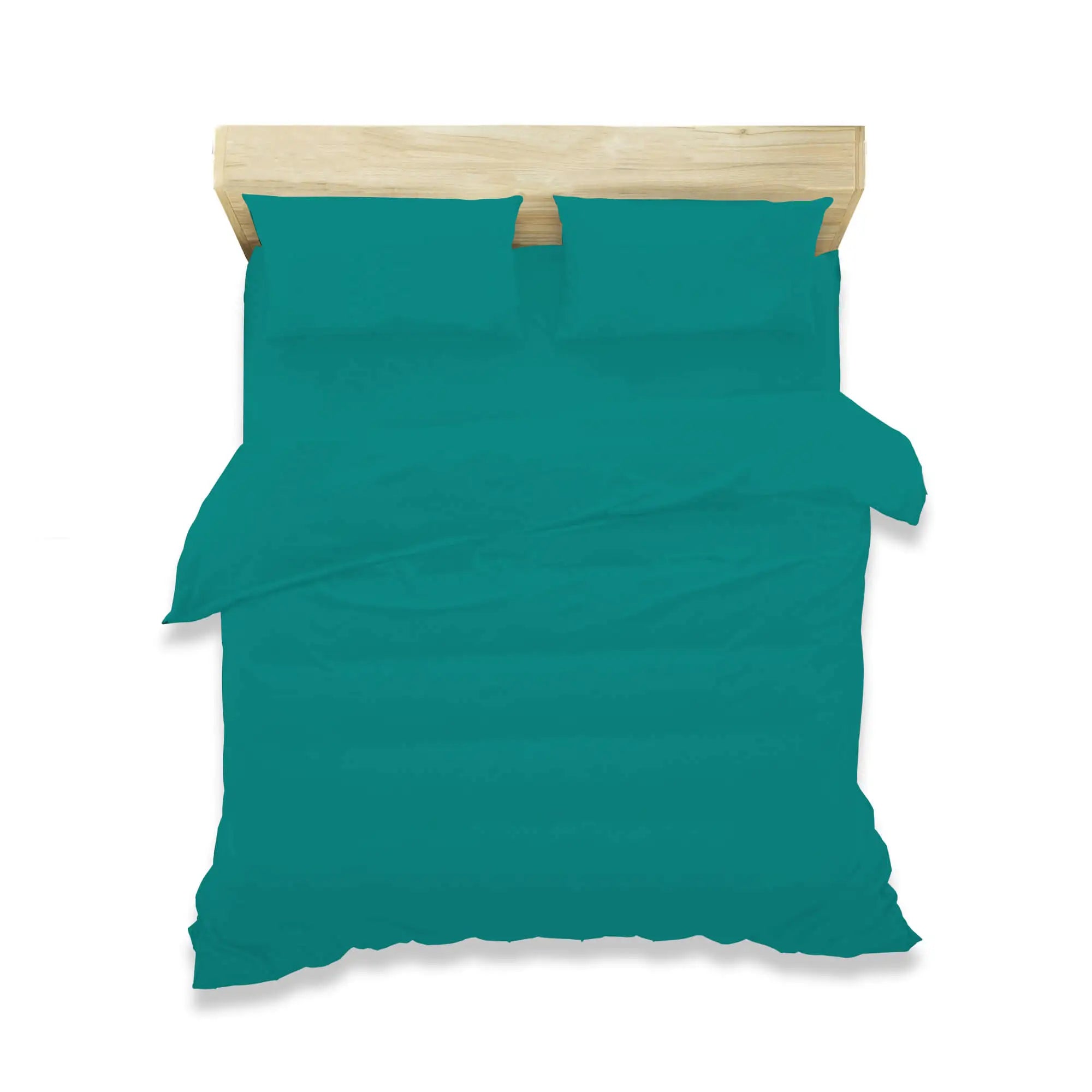 duvet cover set polycotton teal