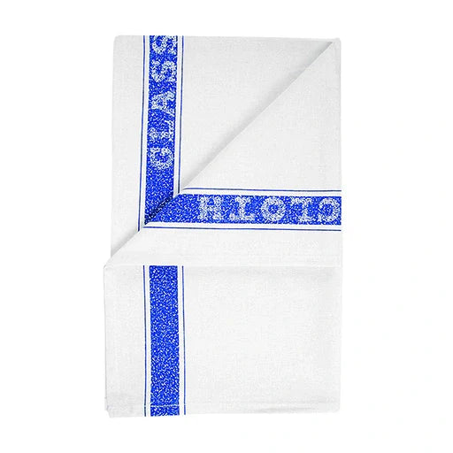 blue cotton glass cloths
