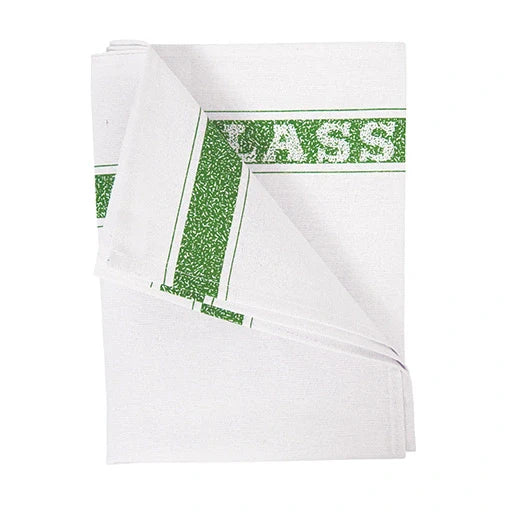 green cotton glass cloths