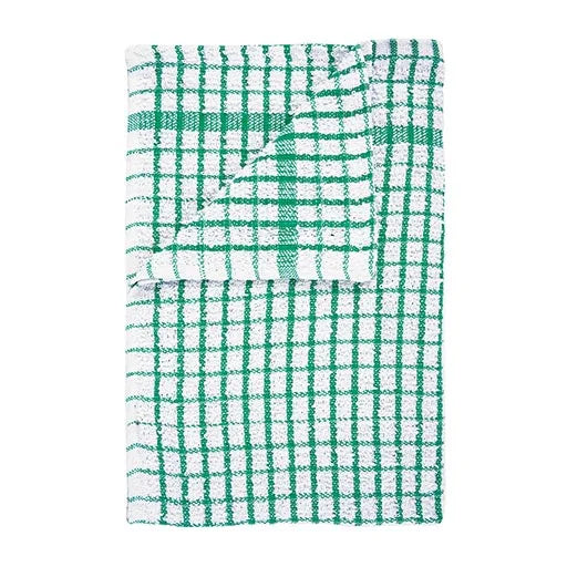 green terry tea towels