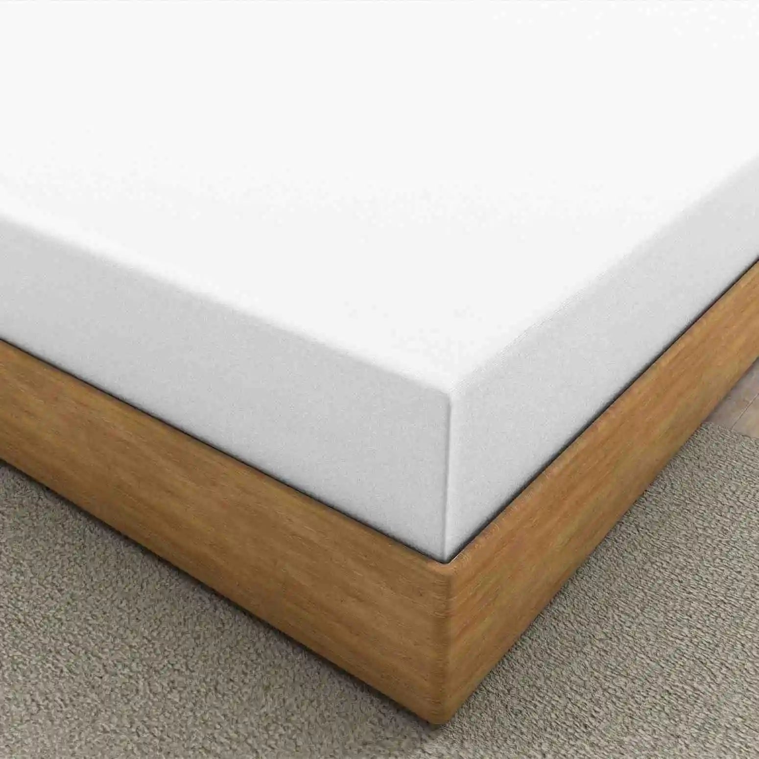 easy iron PC fitted sheet white