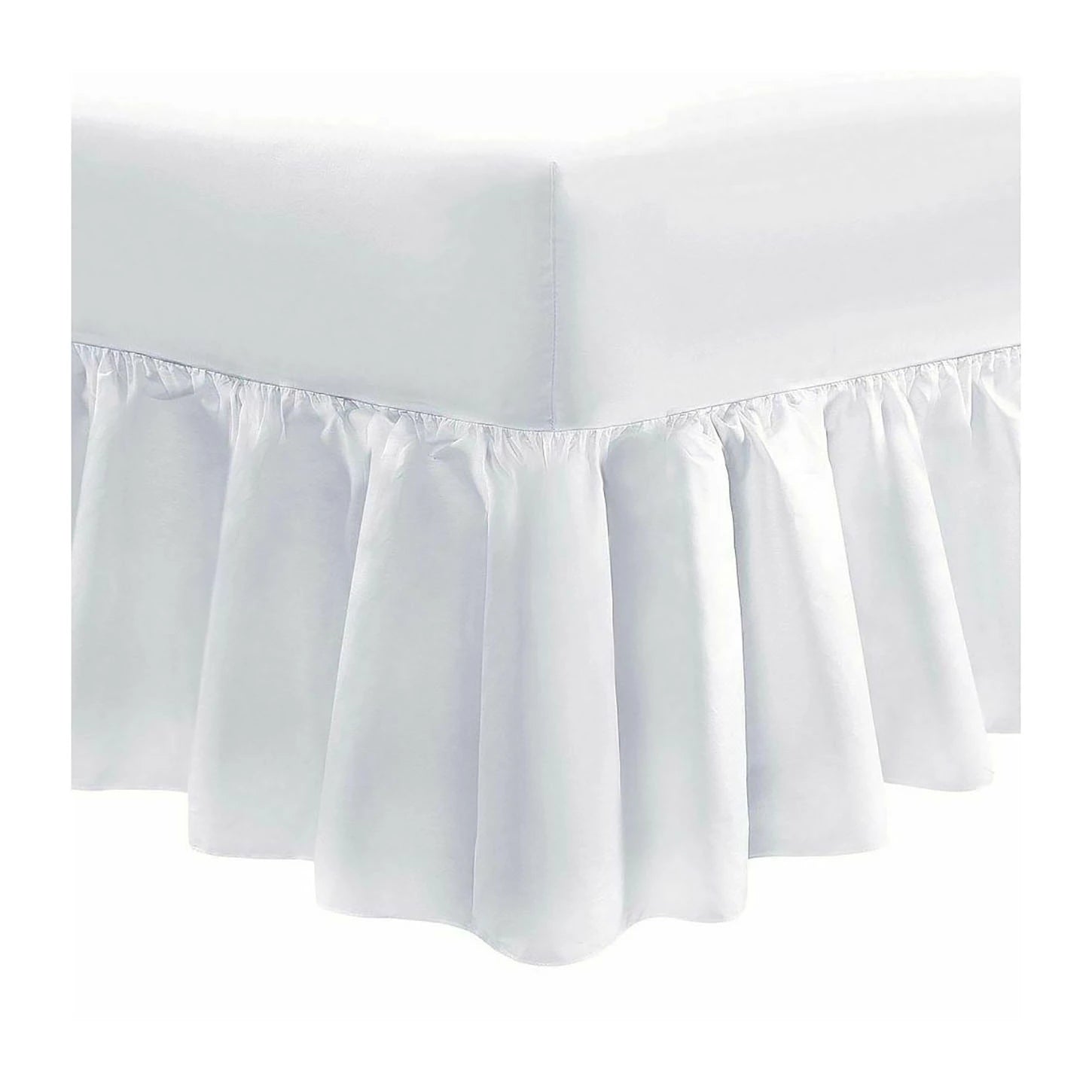 easy care valance sheets white